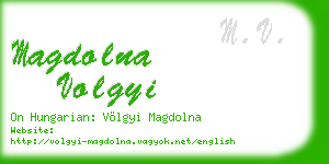 magdolna volgyi business card